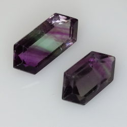 8,11ct Fluorite Blue John Fancy Cut 15,7x6,9mm