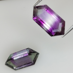 10,72ct Fluorita Blue John Talla Fantasía 18,5x7,3mm