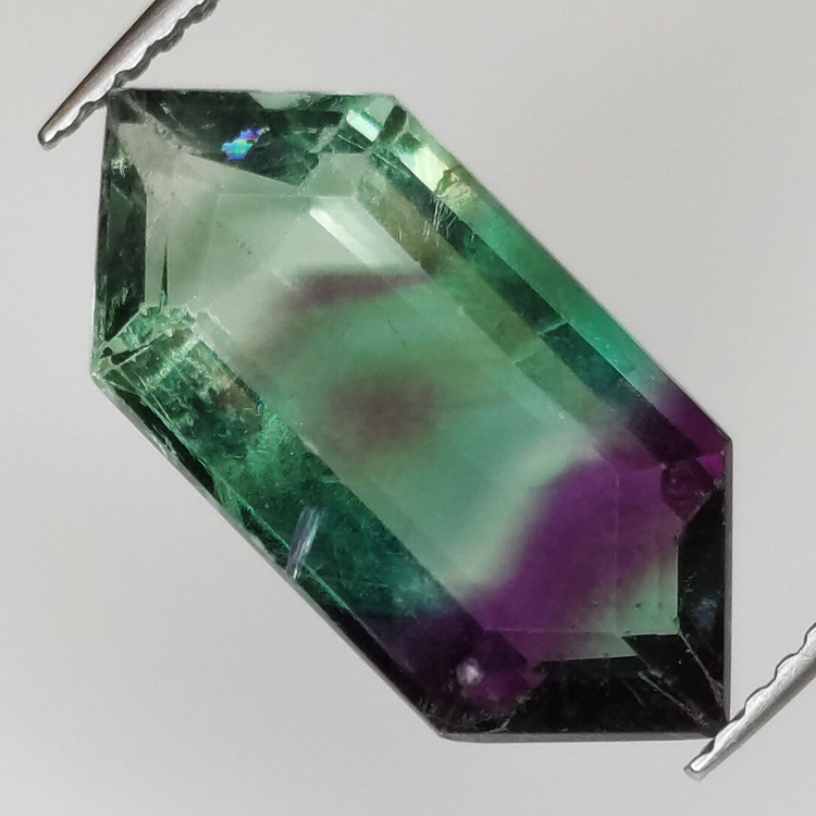 5,55ct Fluorite Blue John Fancy Cut 16,8x8mm