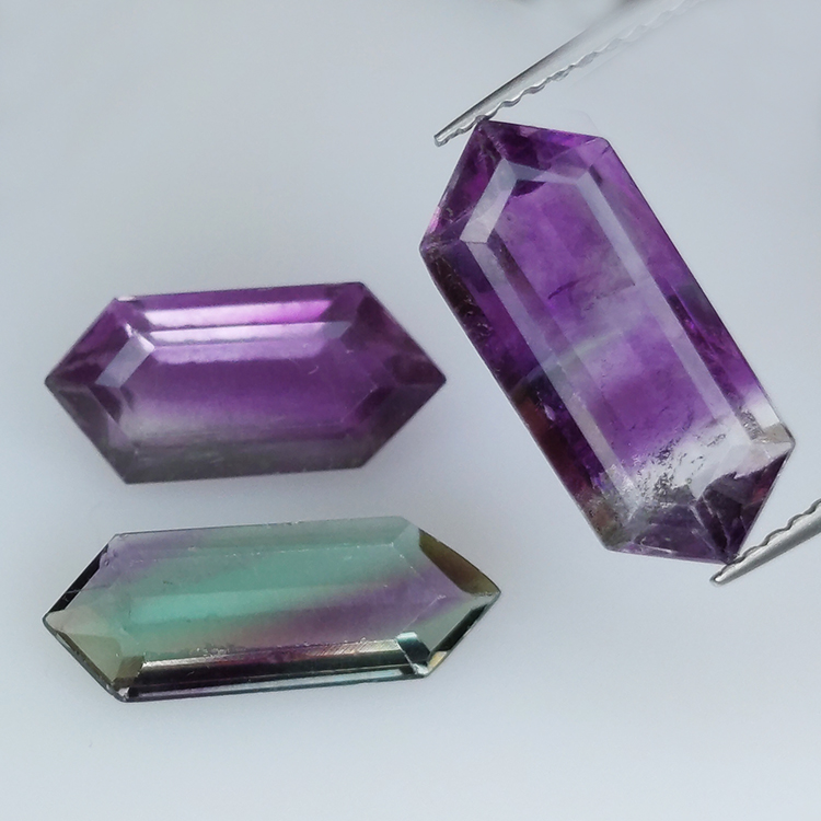 10,20ct Fluorite Blue John Fancy Cut 15,6x6,8mm