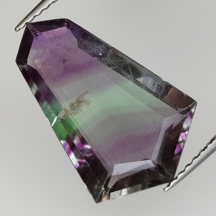 6,64ct Fluorite Blue John Fancy Cut 17,7x12,1mm