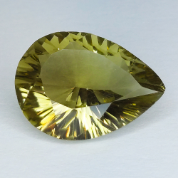 12,25ct Cuarzo ahumado talla pera 20,1x14,5mm