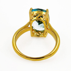 Topaz ring in 925 sterling silver plated in rhodium, black rhodium or yellow gold.