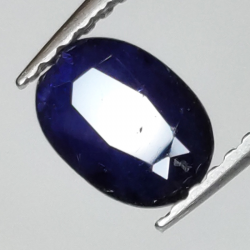 0,99 ct blauer Saphir im Ovalschliff 7x5 mm