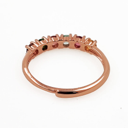 Tourmaline ring in rose gold plated 925 silver