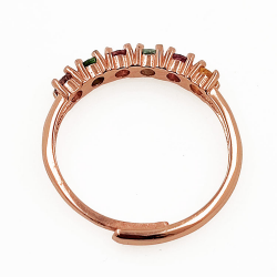 Tourmaline ring in rose gold plated 925 silver