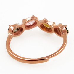 Tourmaline ring in rose gold plated 925 silver