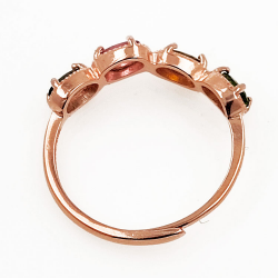 Tourmaline ring in rose gold plated 925 silver