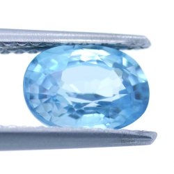 1,78 ct Zircón Azul Talla Ovalada