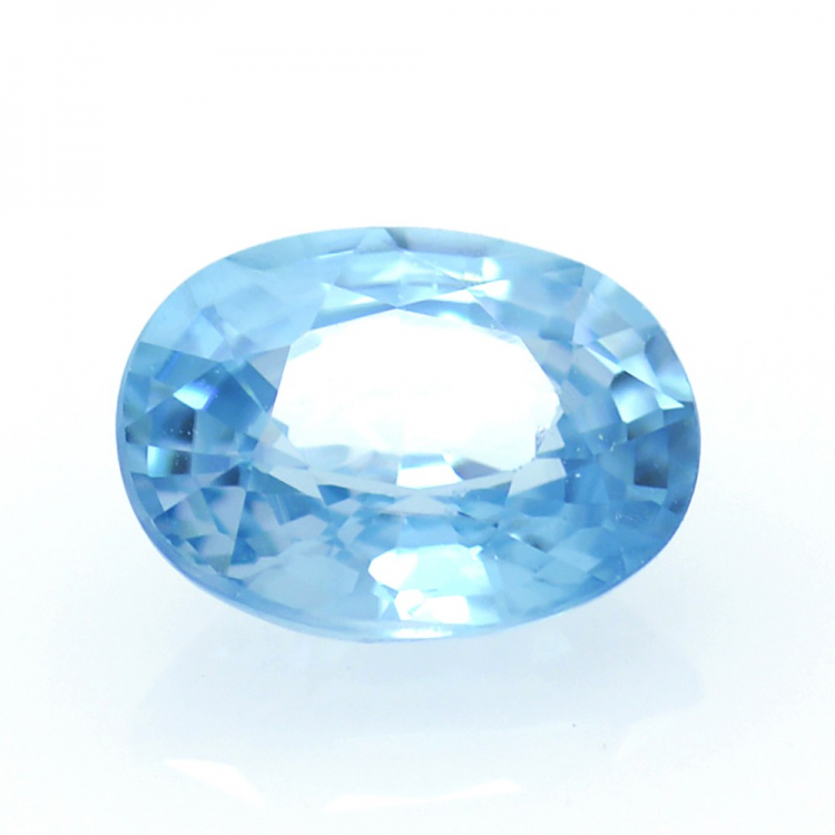 1,78 ct Zircón Azul Talla Ovalada