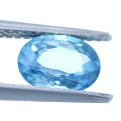 1,70 ct Zircón Azul Talla Ovalada