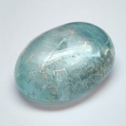 49,63 ct Acquamarina naturale ovale Cabuchon 23,99 x 17,82 x 11,85 mm