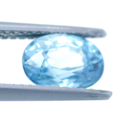 2,16 ct  Zircón Azul Talla Ovalada