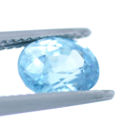 2,16 ct  Zircón Azul Talla Ovalada