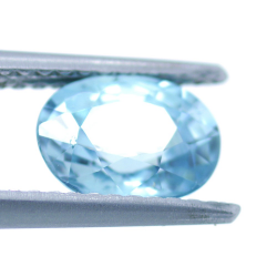 1,99 ct Zircone Bluin Faccettato Ovale