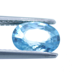 1,76 ct Blauer Zirkon Oval Schnitt