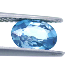 1,65 ct Blauer Zirkon Oval Schnitt