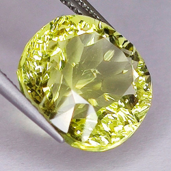 7,64 ct redondo Cuarzo Limón 12,3 - 12,1 x 8,8 mm