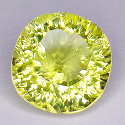 7,64 ct redondo Cuarzo Limón 12,3 - 12,1 x 8,8 mm
