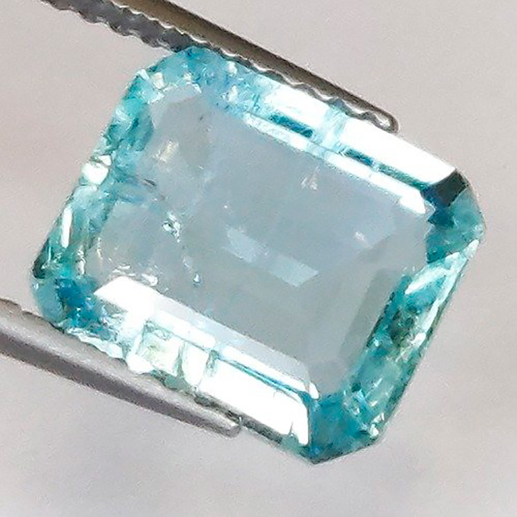 2.49 ct Emerald cut  Aquamarine 9.50 x 7.97 x 4.04 mm