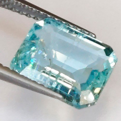 2,49 quilates Aguamarina talla esmeralda 9,50 x 7,97 x 4,04 mm