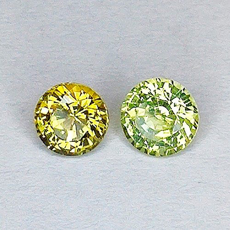 1,41 ct Crisoberillo rotondo 5,3 x 3,4 e 5,08 x 3,7 mm