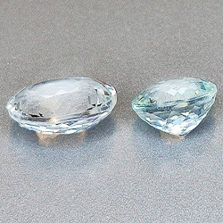 5,80 ct Aguamarina oval de 10,76 x 8,54 x 5,11 y 8,32 x 7,17 x 5,46 mm