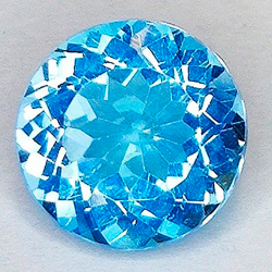 7,41 ct Topazio blu rotondo 12 x 7 mm