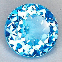 7.41 ct Topacio Azul redondo 12 x 7 mm