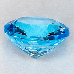7.41 ct Topacio Azul redondo 12 x 7 mm