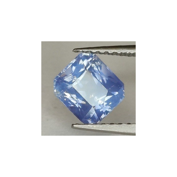 1,57 ct Saphir bleu taille émeraude 6,43 x 5,88 x 4,40 mm