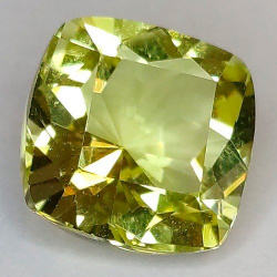 4.13 ct Cuarzo Limón Cojín 10.00 x 9.98 x 6.68 mm