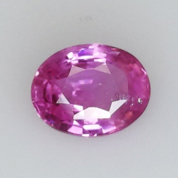 Zaffiro rosa da 1,06 carati taglio ovale 6,86 X 5,39 X 3,28 mm