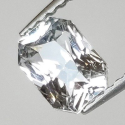 1,14 ct Zafiro Azul talla esmeralda 6,39 x 4,76 x 3,80 mm