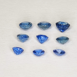 1 ct Zaffiro blu songea rotondo da 2,65 mm a 4,05 mm