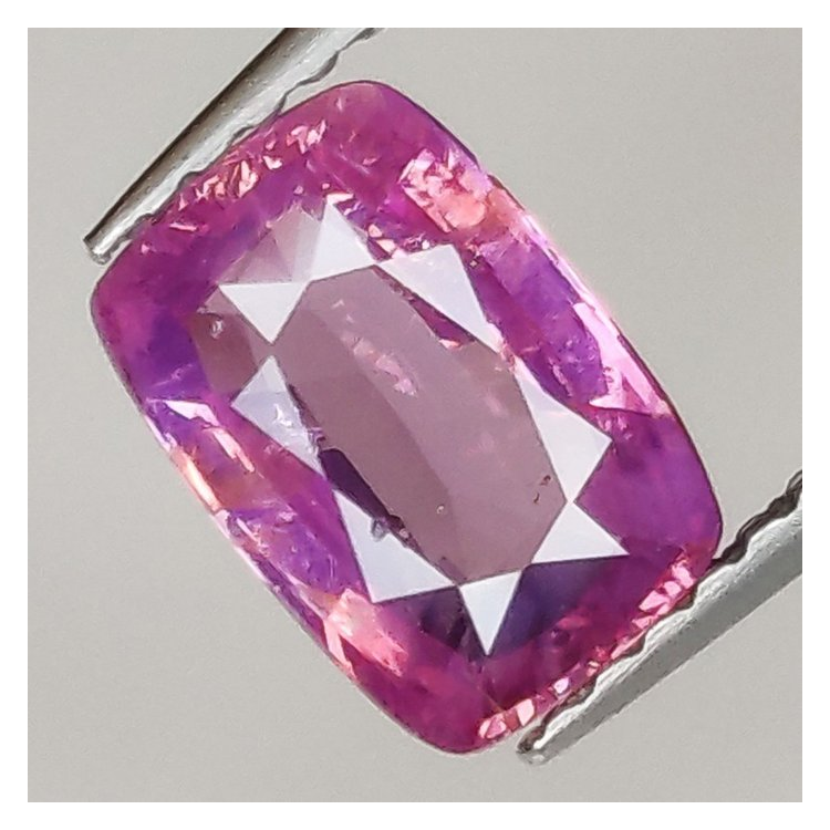 1,34 ct Zafiro cojín rosa 7,64 x 5,45 x 2,95 mm