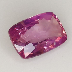 1,34 ct Zafiro cojín rosa 7,64 x 5,45 x 2,95 mm