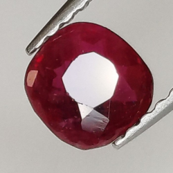 0.66 ct Cushion Pidgean Blood Ruby 5.36 x 5.11 x 2.52 mm