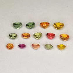 1 ct  Zaffiro songea vari colori rotondo da 2,65 mm a 4,05 mm