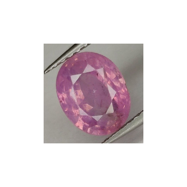 2,19 ct Zafiro rosa talla oval 8,18 x 6,47 x 4,62 mm
