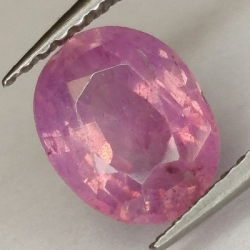 2,19 ct Zafiro rosa talla oval 8,18 x 6,47 x 4,62 mm