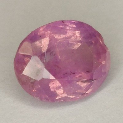 2,19 ct Zafiro rosa talla oval 8,18 x 6,47 x 4,62 mm