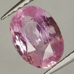 1,53 ct Zafiro rosa talla oval 7,89 x 5,79 x 3,81 mm