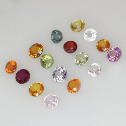 2,48 ct Zafiro multicolor redondo de aprox 3 mm
