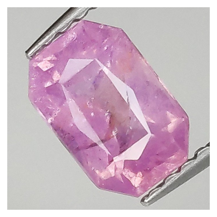 1,23 ct Zafiro viola talla esmeralda 7,17 x 4,78 x 3,65 mm
