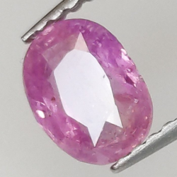 1,04 ct Zafiro rosa talla oval 6,75 x 5,04 x 3,13 mm