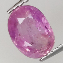 1,04 ct Zafiro rosa talla oval 6,75 x 5,04 x 3,13 mm