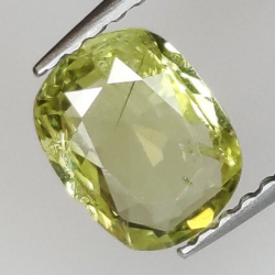 0,94 ct Cushion Sapphire yellow 7,18 x 5,62 x 2,65 mm