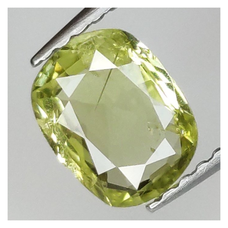 0,94 ct Zaffiro giallo a cuscino 7,18 x 5,62 x 2,65 mm