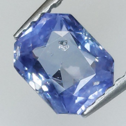 1,05 ct Zafiro blu talla esmeralda 6,41 x 5,11 x 3,25 mm